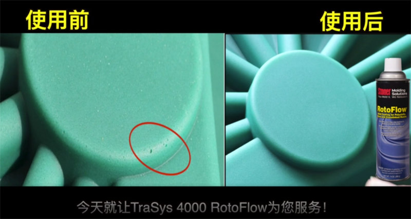 Stoner滾塑助流劑TRA4000的使用效果對比