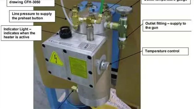 廣東博皓 美國MVP樹脂纖維噴射設備的加溫器裝置